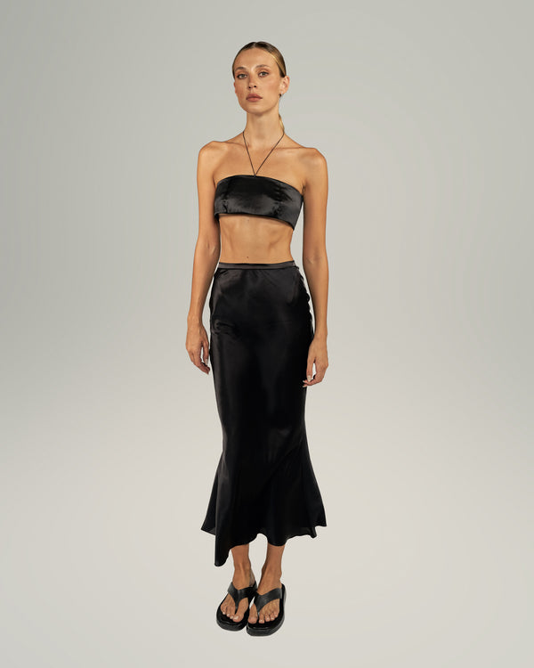 MAGGIE SILK-SATIN SKIRT